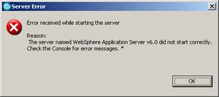 server did not start