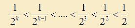 reciprocals of powers form a decreasing sequence