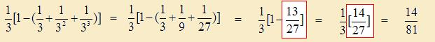 sum of reciprocal of powers of 3 step 2