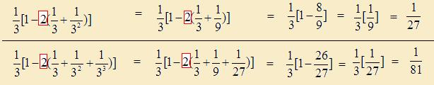 sum of reciprocal of powers of 3 step 5