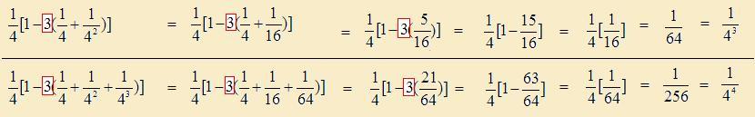 sum of reciprocal of powers of 4 step 1