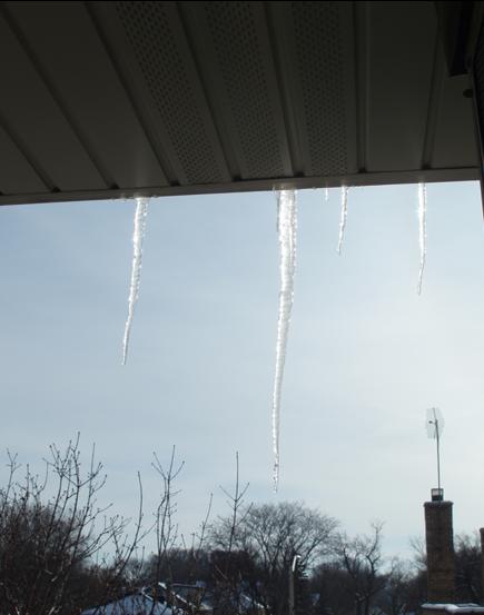Icicle on roof