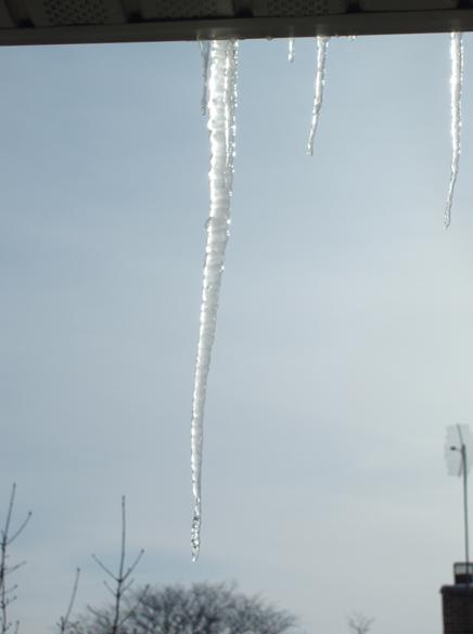 Melting icicle