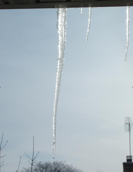 Melting icicle
