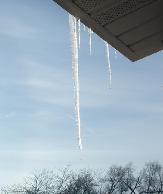 Melting icicle
